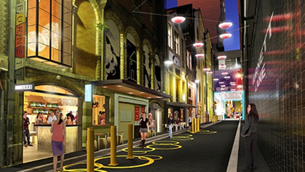 An artist's impression of the revamped Burnett Lane.