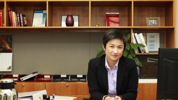 Finance and Deregulation Minister, Penny Wong in her Parliament House office in Canberra.