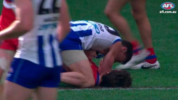 Brent Harvey copped three weeks after his scuffle with Liam Picken on Sunday.