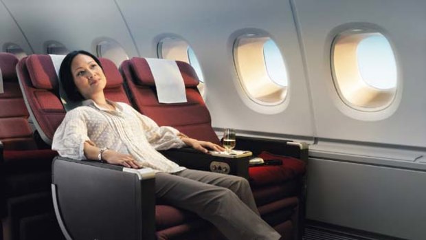 Air quality ... Qantas won best premium economy seat in the Skytrax Awards.
