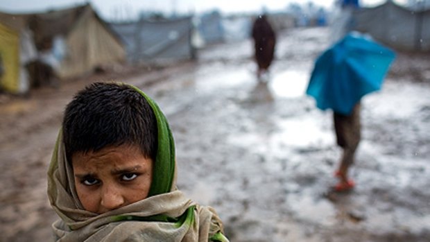 Refugees have begun streaming into Pakistan's North-West Frontier Province.