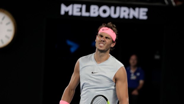 Nadal appeared to be in pain throughout the match.