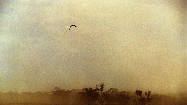 A dust storm passes over western NSW ... the Productivity Commission says land-tax exemptions could encourage farmers to keep working on marginal land even as climate change makes it unworkable.