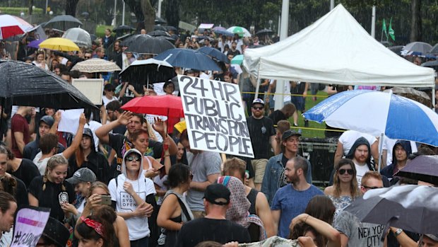 A "Keep Sydney Open" rally last month in response to the lockout laws.