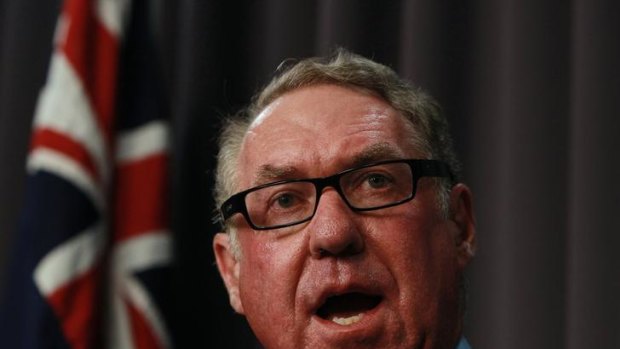 David Gonski during the conference for the release of the Gonski Review at Parliament House.