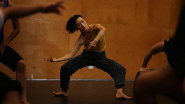 Dancer Kristina Chan in rehearsal for <i>Puncture</i>.