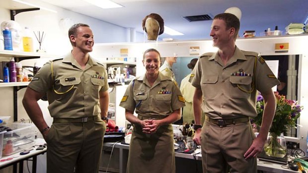 Battle ready: (From left) Cpl Craig Hancock, Sgt Sarah Webster and Cpl James Duncan.