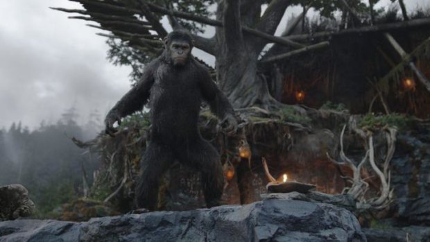 Andy Serkis as Caesar in <i>Dawn of the Planet of the Apes</i>.