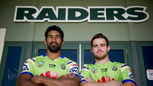 Sia Soliola and Adam Clydsdale on Thursday.