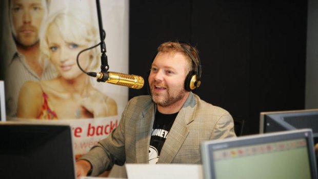 2Day Fm morning show announcer Kyle Sandilands, during his and Jackie O's radio show.