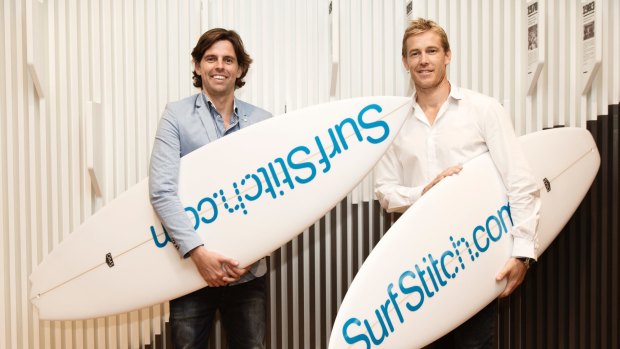 Surfstitch founders Lex Pederson (left) and Justin Cameron. SurfStitch will focus on content and media acquisitions that broaden its reach.