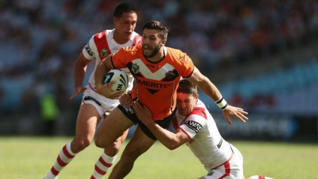 Wests Tigers fullback James Tedesco on the move for St George Illawarra.