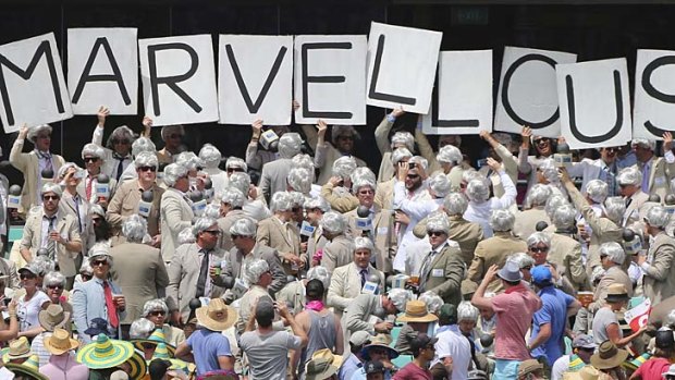 Fans pay homage to Richie Benaud at the SCG last month.