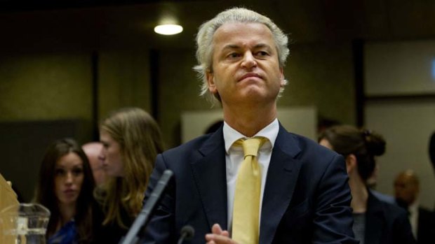 "Undesirable person" ... Dutch politician Geert Wilders.