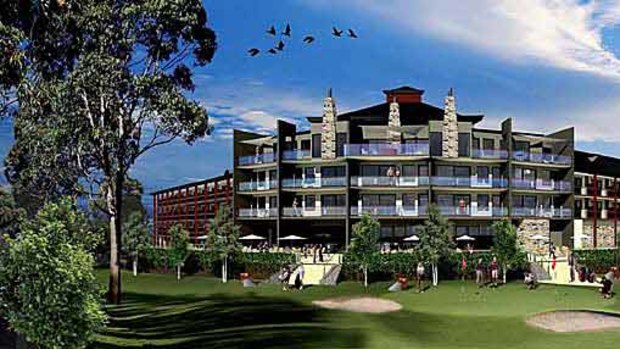 A brochure image of the Forest Resort development.