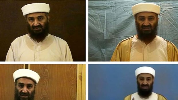 Various takes of Osama bin Laden from video images released by the US Pentagon.