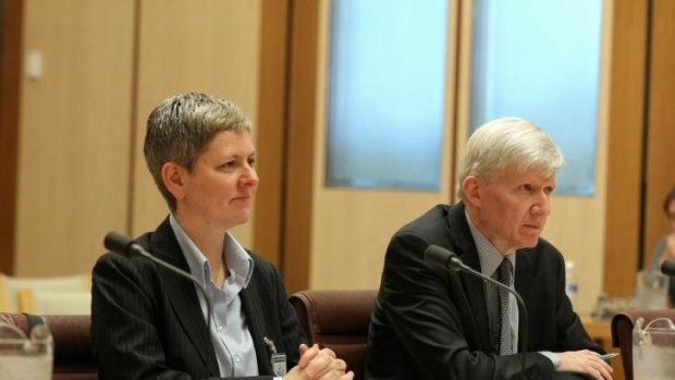 The Reserve Bank of Australia's head of financial stability Dr Luci Ellis, and  assistant governor, financial system Dr Malcolm Edey appear before the Economics References Committee, at Parliament House in Canberra.