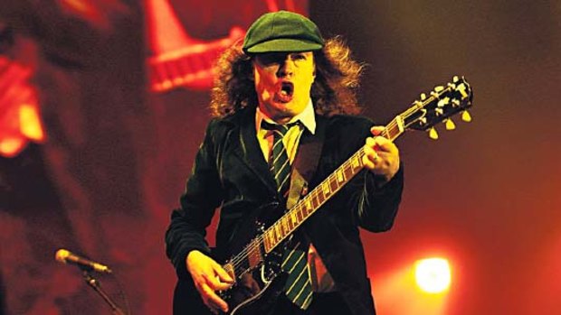 Never too young . . . AC/DC guitarist Angus Young.