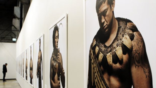 Cultural warriors ... the physique on show as part of the Body Pacifica exhibition, staged in partnership with the NRL.