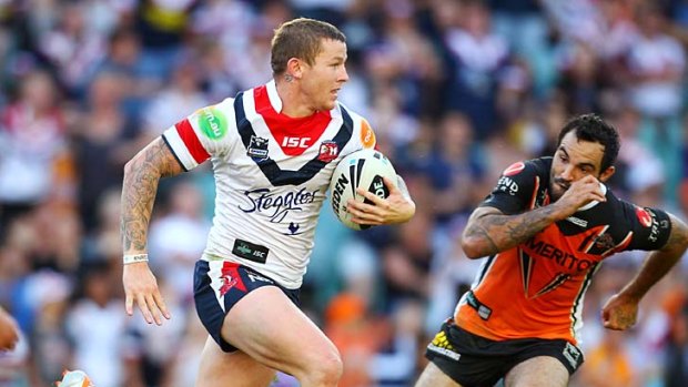 Back in form . . .  Todd Carney of the Roosters.