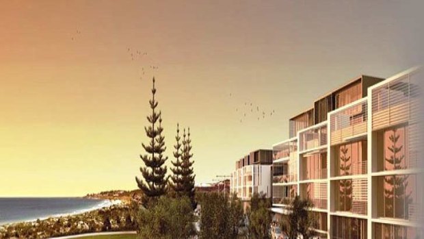 Beachfront developments such as this at Leighton, North, Fremantle, at risk of flooding over the next century.