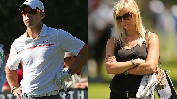 The looks on the faces of Paul Casey and girlfriend Pollyanna Woodward said it all during day two at the $2 million Perth International.