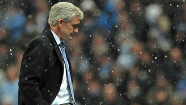 Out in the cold...discarded Manchester City manager Mark Hughes knew his fate before Saturday's 4-3 home win over Sunderland.