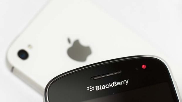 Tough times ... Blackberry maker RIM has lost much of its market share to Apple.