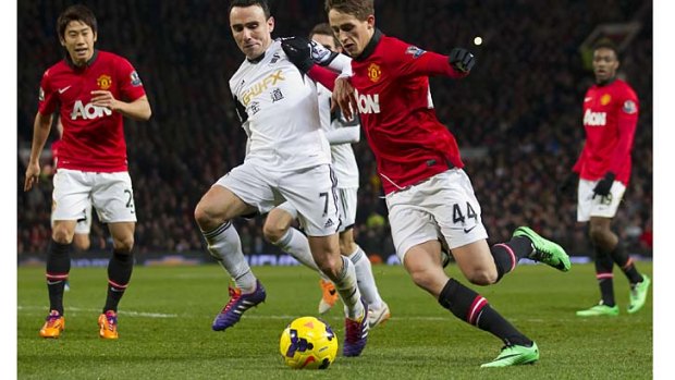 Speed machine: Manchester United whiz kid Adnan Januzaj demonstrates his dazzling skill.