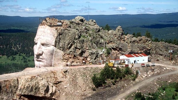 Epic scale ... the Crazy Horse Memorial, started by the late sculptor Korczak Ziolkowski.