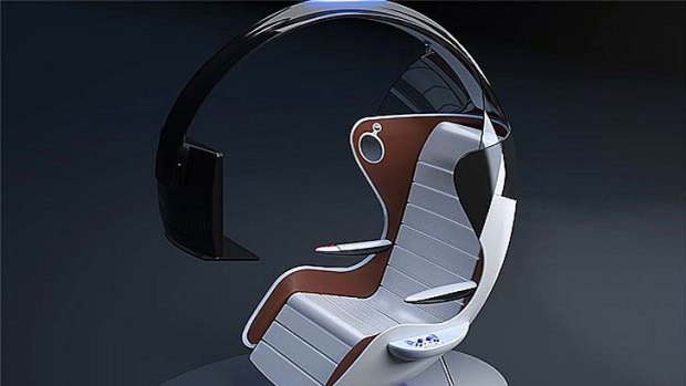 The 'NFW (Not for Wimps)' concept seat is currently on display at the Aircraft Interiors Expo in Hamburg.
