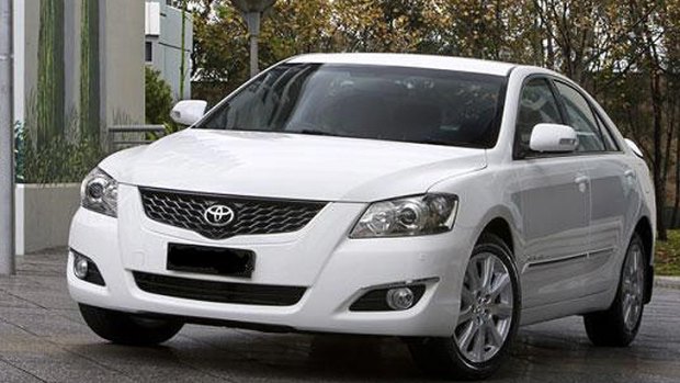 The Lathlain attackers drove off in a vehicle described as a white four door sedan, possibly a Toyota Aurion, similar to the vehicle pictured. The car had indicators in the side mirrors and a black or grey protective strip on its side.