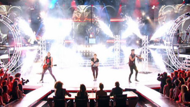 JTR turn the pyro up to 11 on <i>The X Factor</i>