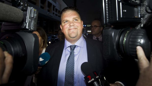 One-time billionaire Nathan Tinkler arrives at the ICAC inquiry into political donations.