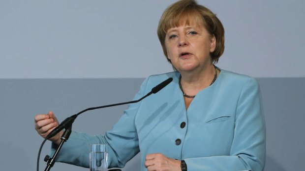 Protest: German Chancellor Angela Merkel opposes Turkey's bid to join the European Union.