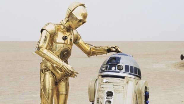 Original Star Wars robot C3PO and R2D2.