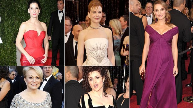 Clockwise from left: Sandra Bullock, Nicole Kidman, Jacki Weaver, Helena Bonham Carter and Natalie Portman.