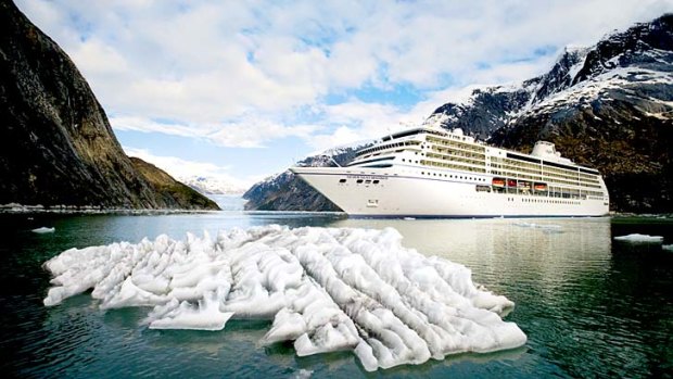 Alaska is one of the best places in the world to see by cruise ship. Pictured: the Seven Seas Mariner.
