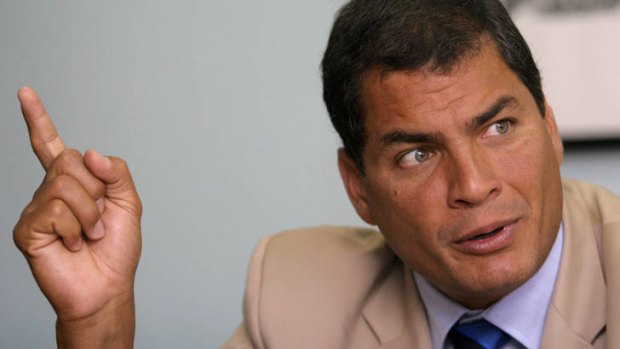 Ecuadorean President Rafael Correa has expressed sympathy for Julian Assange.