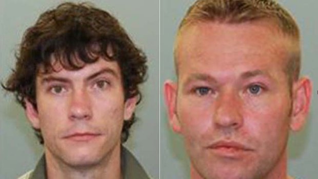Bradley Thomas Kuhl (left) and Tony Dwaine Morgan have escaped from the low custody facility at Etna Creek.