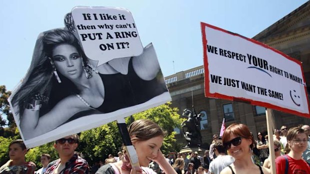 An Equal Love rally in Melbourne.