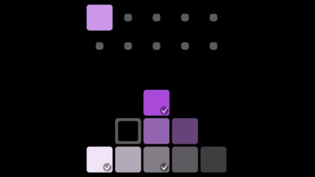 In the free puzzle game Blendoku, the colour-blending action starts simply enough.