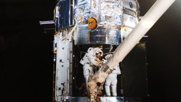 Looking back through time ... The Hubble Space Telescope.