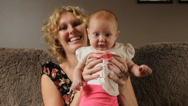 Concern: Mother-of-four Adele Calvert, pictured with three-month-old Lola, believes infant formula advertising can be aggressive.