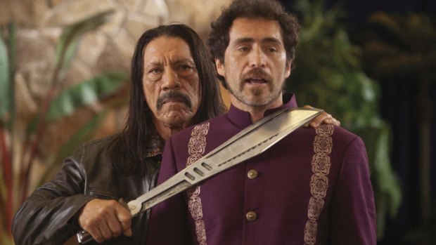 Tough guy ... Danny Trejo as Machete and Demian Bichir as Mendez in <i>Machete Kills</i>.
