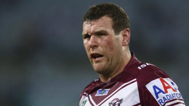 Impact: Manly Sea Eagles stalwart Jason King certainly won't back down.