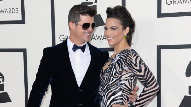 Robin Thicke and former wife Paula Patton.