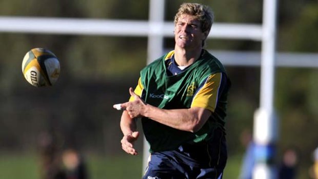 Handy option . . . Berrick Barnes has been on the Wallabies' bench for the past three Tests.