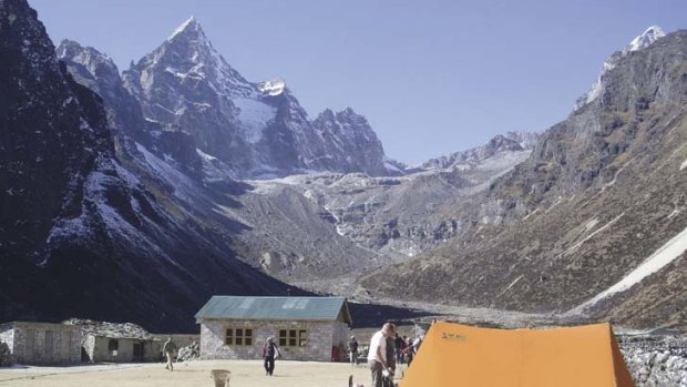 A World Expedition permanent camp in Himalayas.