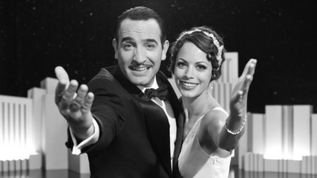 George Valentin (Jean Dujardin) and Peppy Miller (Berenice Bejo) charm the audience in <i>The Artist</i>.